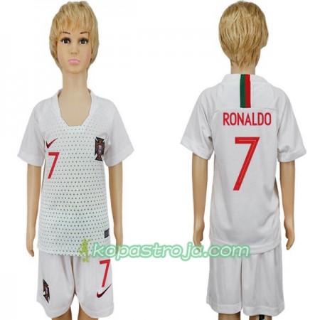 Billiga Fotbollströjor Portugal RONALDO 7 Barn VM 2018 Borta tröja